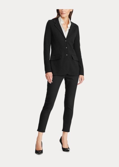 Blazer Ralph Lauren Mujer Negros - Combed Cotton - GTIPH8704